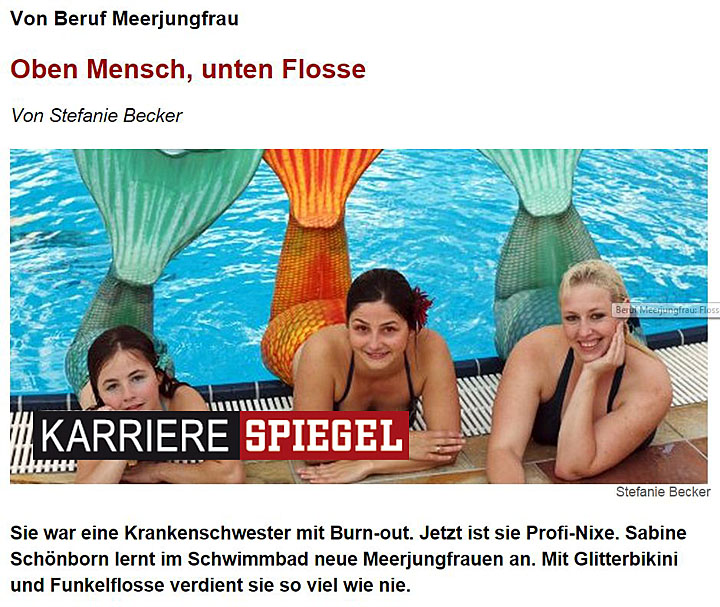Ga lekker liggen media temperament Spiegel Online: By profession Mermaid