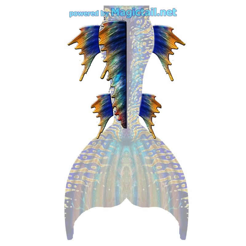 Gold Star dorsal, hip and lower fins

