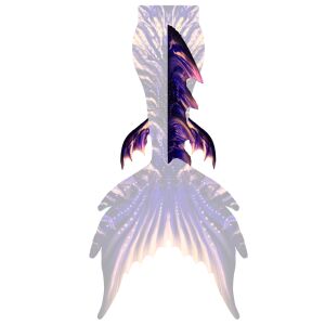 Purple Passion Rücken und Wadenflossen