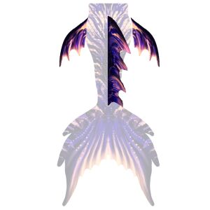 Purple Passion dorsal and hip fins