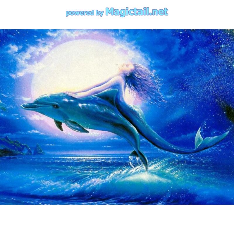 Meerjungfrau mit Delfin