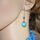 Earrings magic sea blue