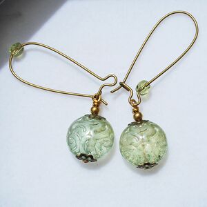 Earrings magic sea green