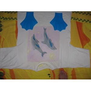 T Shirt 2 springende Delfine dolphinmans outfit