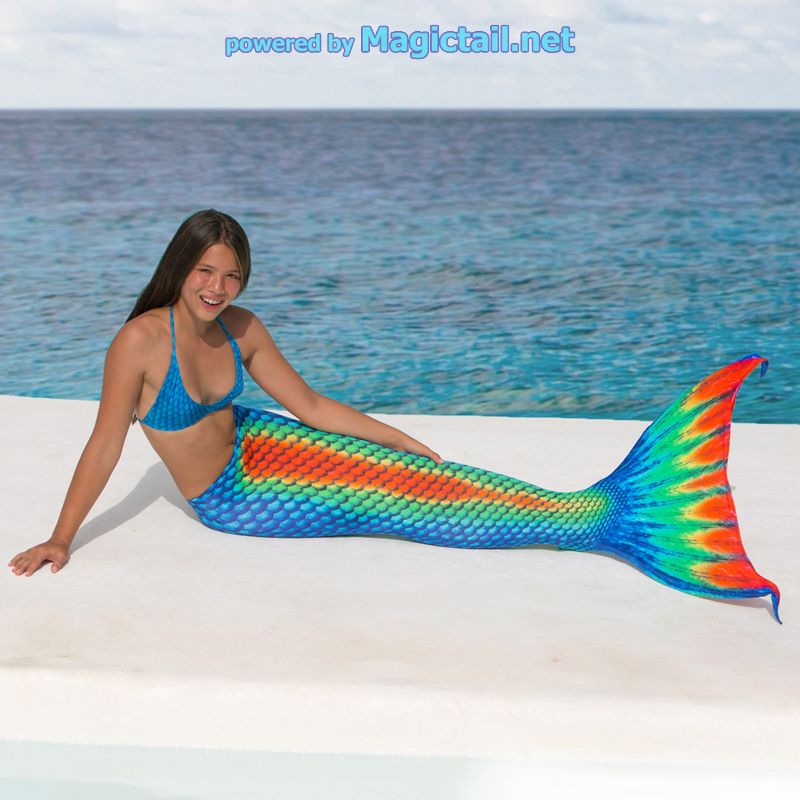 Mermaid tail Rainbow without monofin