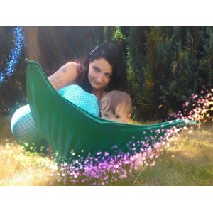 Mermaid mother and baby