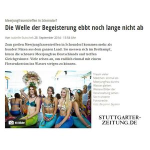 Stuttgarter Zeitung: Meerjungfrauentreffen in Schorndorf