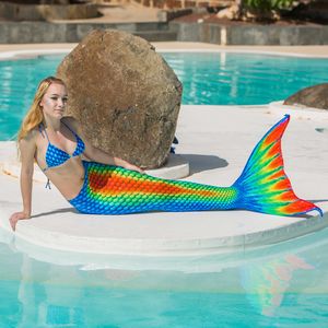 Die mit Buntstift gemalte Meerjungfrau Rainbow Splash