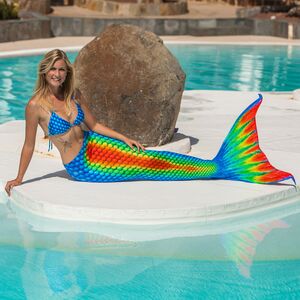 Meerjungfrauenschwanz Rainbow L ohne Mono-Flosse