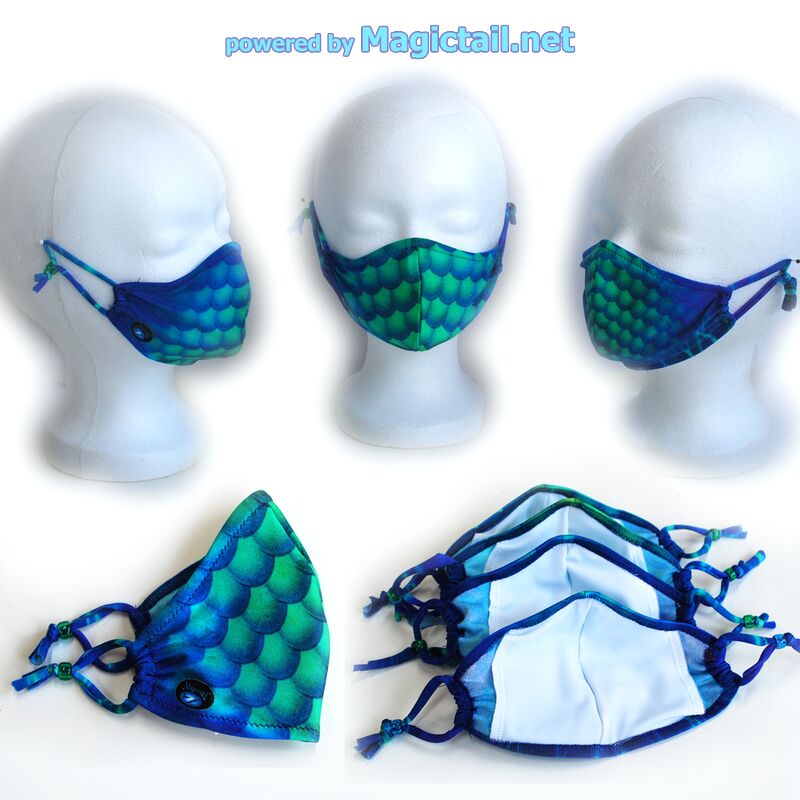 MN Maske Scale blau grn S