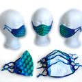 Scale mask green blue S
