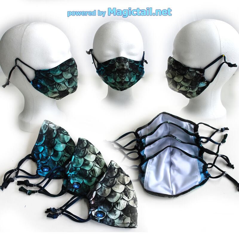MN Maske Scale grau blau M
